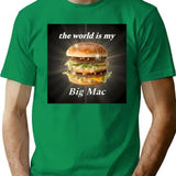 The World is My Big Mac Premium Heavyweight Cotton T-Shirt - Green