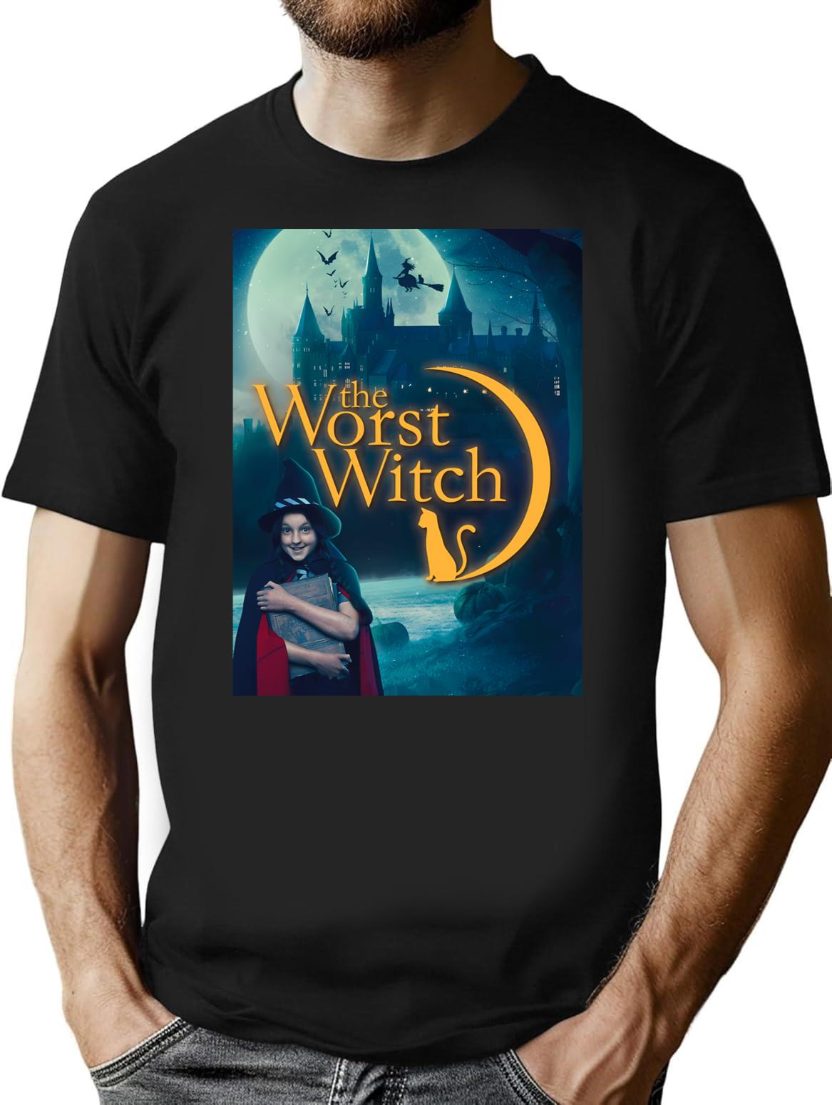 The Worst Witch T-Shirt for Men & Women, T-Shirts Graphic Tee - Black