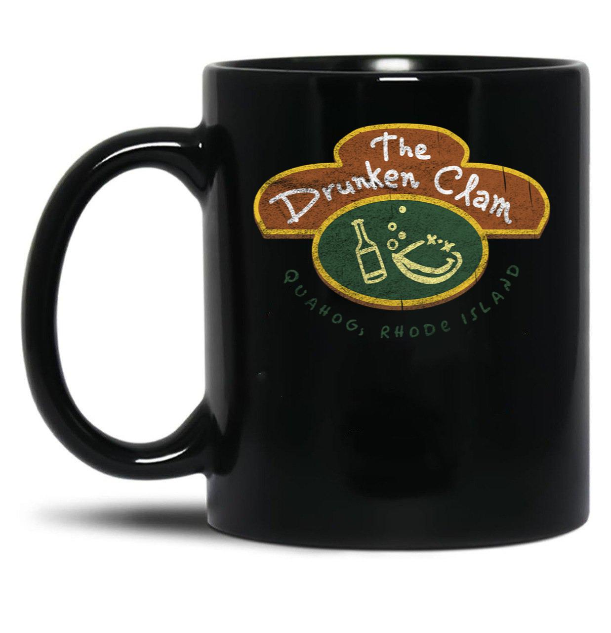 The drunken clam Black Coffee Mug, Gift Coffee Mug