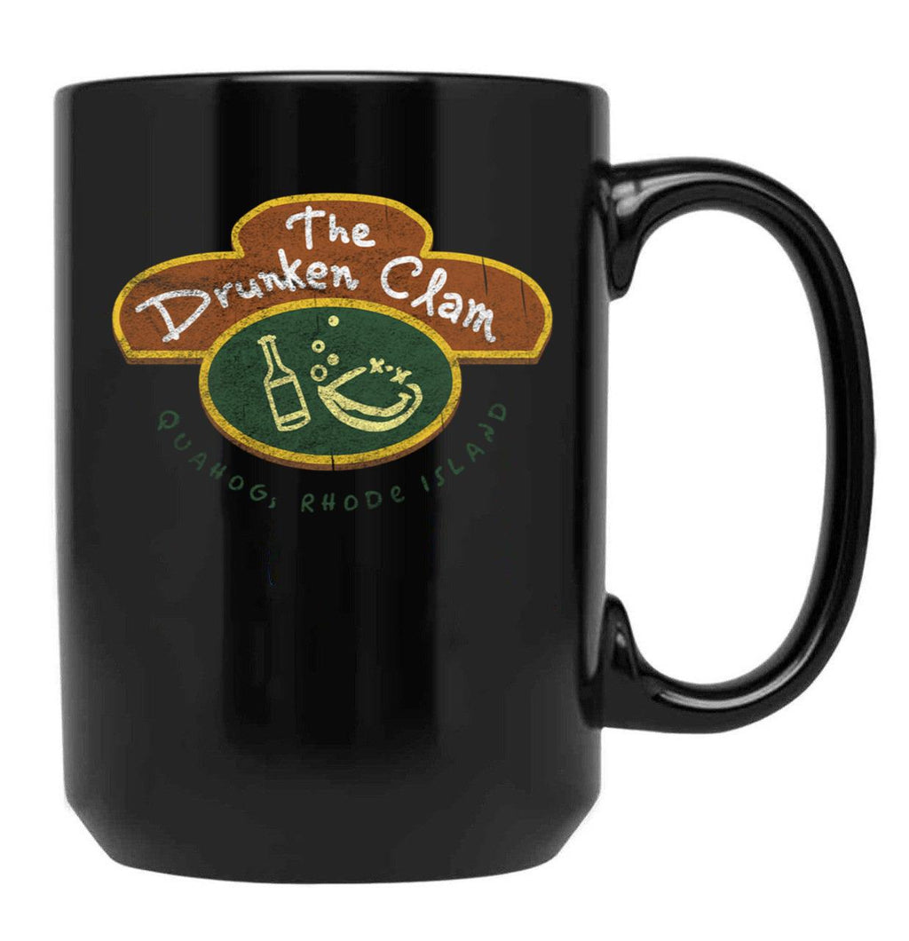 The drunken clam Black Coffee Mug, Gift Coffee Mug