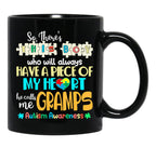 Theres This He Calls Me Gramps Autism Awareness Grandpa Black Gift Coffee Mug - Black