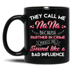 They Call Me Nana Mothers Day Black Gift Coffee Mug