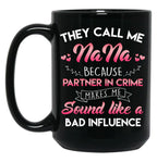 They Call Me Nana Black Gift Coffee Mug