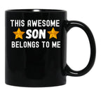 This Awesome Son Belongs To Me - Son Gift Black Gift Coffee Mug - Black