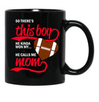 This Boy Kinda Won My Heart Black Gift Coffee Mug - Black