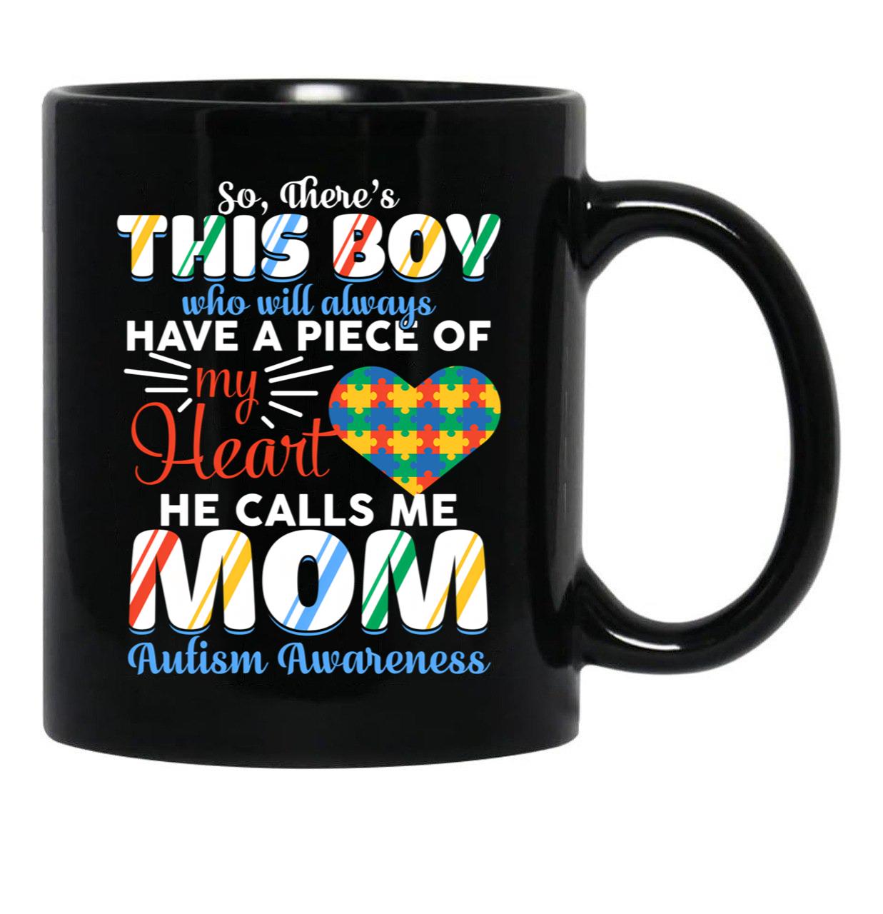 This Boy Who Will Always Have A Piece Of My Heart Black Gift Coffee Mug - Black