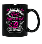 This Girl Loves Her Husband Black Gift Coffee Mug - Black