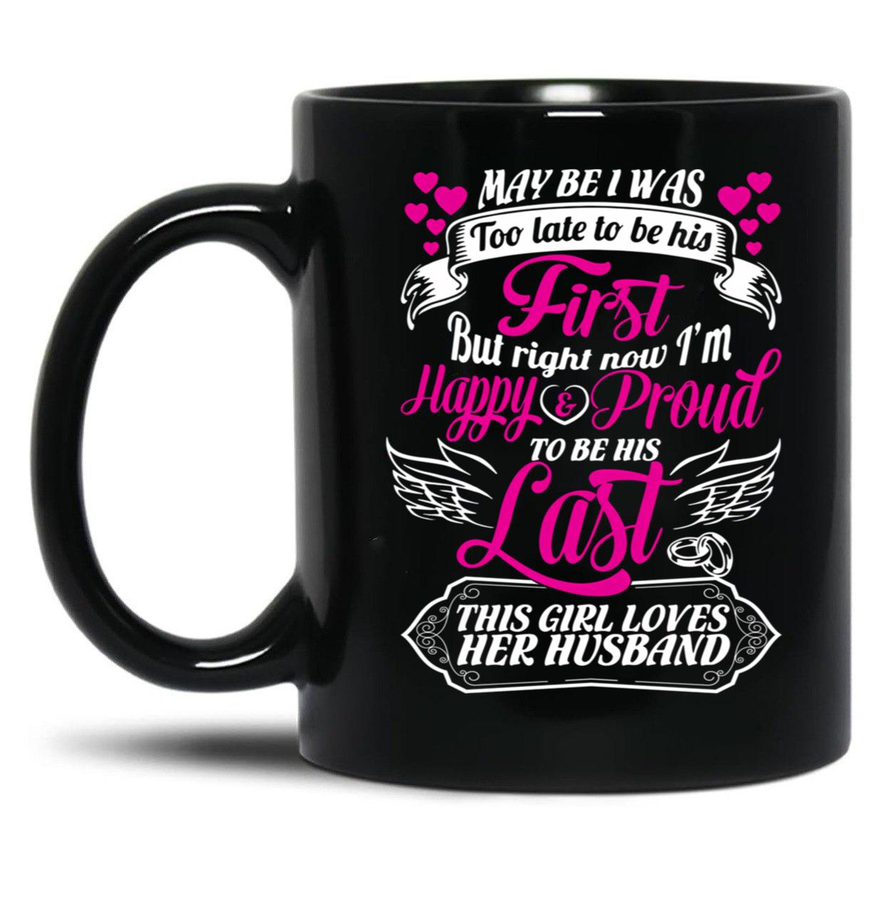 This Girl Loves Her Husband Black Gift Coffee Mug