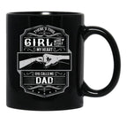 This Girl Stole My Heart She Calls Me Dad Black Gift Coffee Mug - Black