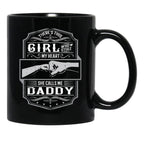 This Girl Stole My Heart She Calls Me Daddy Black Gift Coffee Mug - Black