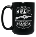 This Girl Stole My Heart She Calls Me Grandpa Black Gift Coffee Mug