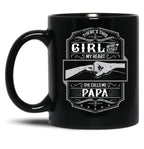 This Girl Stole My Heart She Calls Me Papa Black Gift Coffee Mug