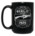 This Girl Stole My Heart She Calls Me Papa Black Gift Coffee Mug