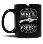 This Girl Stole My Heart She Calls Me Pop Pop Black Gift Coffee Mug
