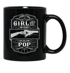 This Girl Stole My Heart She Calls Me Pop Black Gift Coffee Mug - Black