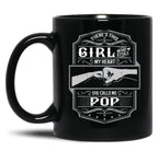 This Girl Stole My Heart She Calls Me Pop Black Gift Coffee Mug