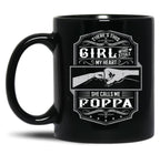 This Girl Stole My Heart She Calls Me Poppa Black Gift Coffee Mug