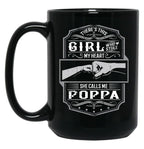 This Girl Stole My Heart She Calls Me Poppa Black Gift Coffee Mug