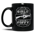 This Girl Stole My Heart She Calls Me Poppy Black Gift Coffee Mug