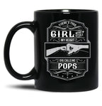 This Girl Stole My Heart She Calls Me Pops Black Gift Coffee Mug