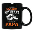 This Girl Who Kinda Stole My Heart She Calls Me Papa Black Gift Coffee Mug - Black