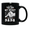 This Girl Who Stole My Heart She Calls Me Papa Black Gift Coffee Mug - Black