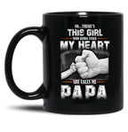 This Girl Who Stole My Heart She Calls Me Papa Black Gift Coffee Mug