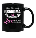 This Grandma Has A Forever Love - Awesome Grandma Gift Black Gift Coffee Mug - Black