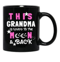 This Grandma Is Loved To The Moon And Back TMug Black Gift Coffee Mug - Black