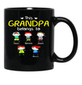 This Grandpa Belongs To Cute Family Black Gift Coffee Mug - Black