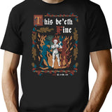 This Is Fine Medieval Style - Funny Retro Vintage English History (1) T-Shirt for Men & Women, T-Shirts Graphic Tee - Black