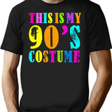 This Is My 90S Costume - Vibe Retro Party Outfit Wear T-Shirt for Men & Women, T-Shirts Graphic Tee - Black
