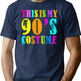 This Is My 90S Costume - Vibe Retro Party Outfit Wear T-Shirt for Men & Women, T-Shirts Graphic Tee - Navy