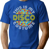 This Is My Disco Costume T-Shirt for Men & Women, T-Shirts Graphic Tee - Blue