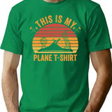 This Is My Plane T-Shirt Retro Vintage T-Shirt for Men & Women, T-Shirts Graphic Tee - Green