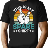 This Is My Spare Bowling Outfit Bowler T-Shirt for Men & Women, T-Shirts Graphic Tee - Black