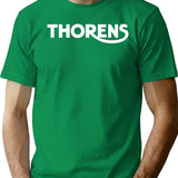 Thorens Turntables Logo (White Ink) T-Shirt for Men & Women, T-Shirts Graphic Tee - Green