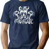 Three Hell'S Dogs T-Shirt for Men & Women, T-Shirts Graphic Tee - Navy