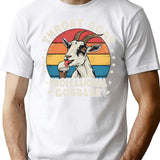 Throat Goat - Funny Goat Meme T-Shirt for Men & Women, T-Shirts Graphic Tee - White