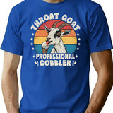 Throat Goat - Funny Goat Meme T-Shirt for Men & Women, T-Shirts Graphic Tee - Blue