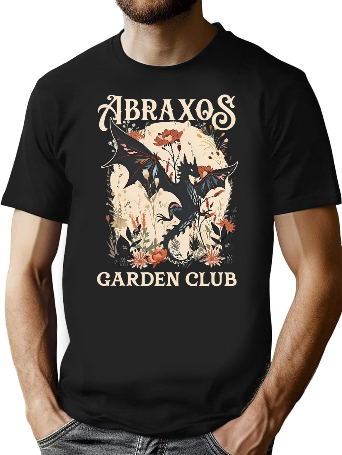 Throne Of Glass Abraxos Garden Club Vintage T-Shirt for Men & Women, T-Shirts Graphic Tee - Black