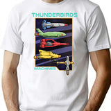 Thunderbirds Machines T-Shirt for Men & Women, T-Shirts Graphic Tee - White