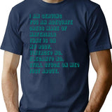 Tia Kofi Full Runway Quote T-Shirt for Men & Women, T-Shirts Graphic Tee - Navy