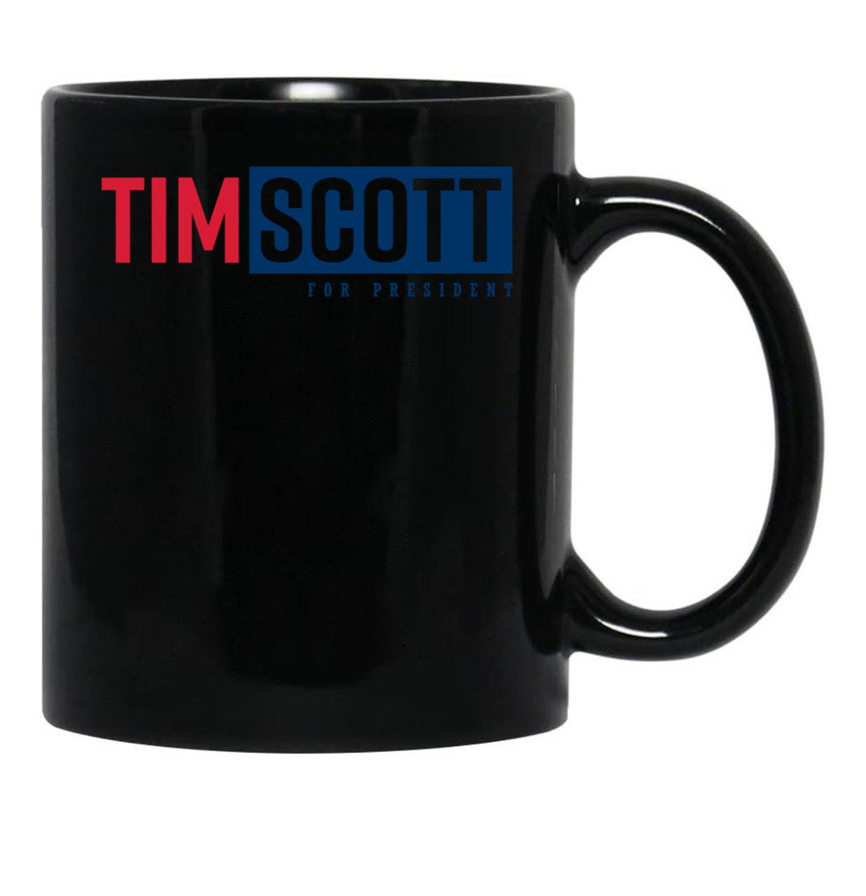 Tim Scott for President 2024 Black Coffee Mug, Gift Coffee Mug - Black