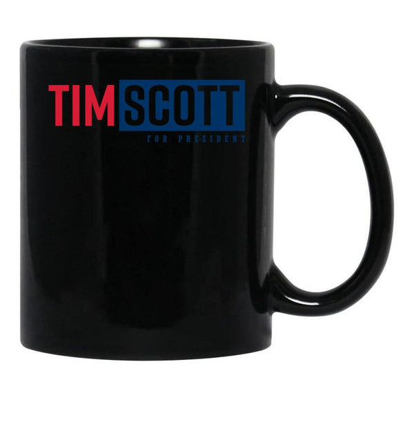 Tim Scott for President 2024 Black Coffee Mug, Gift Coffee Mug - Black