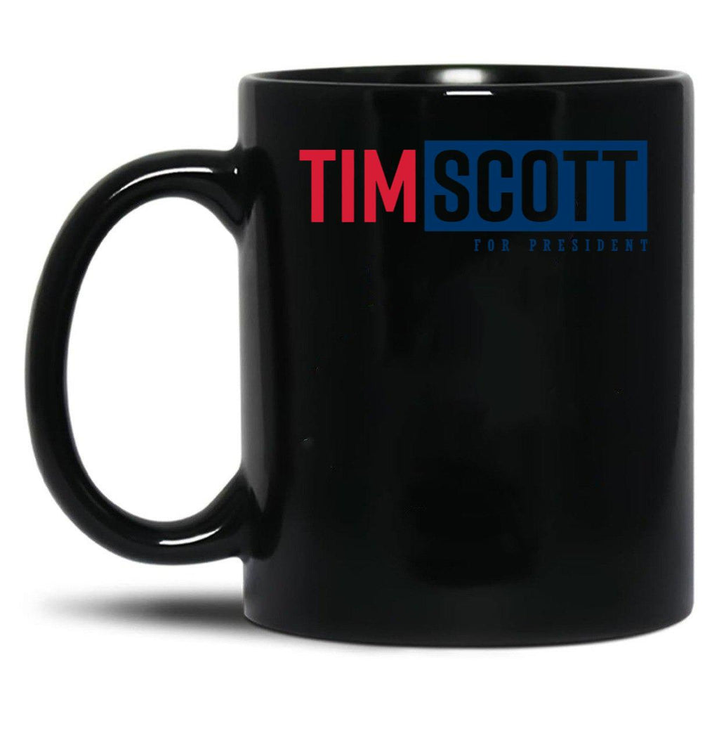 Tim Scott for President 2024 Black Coffee Mug, Gift Coffee Mug