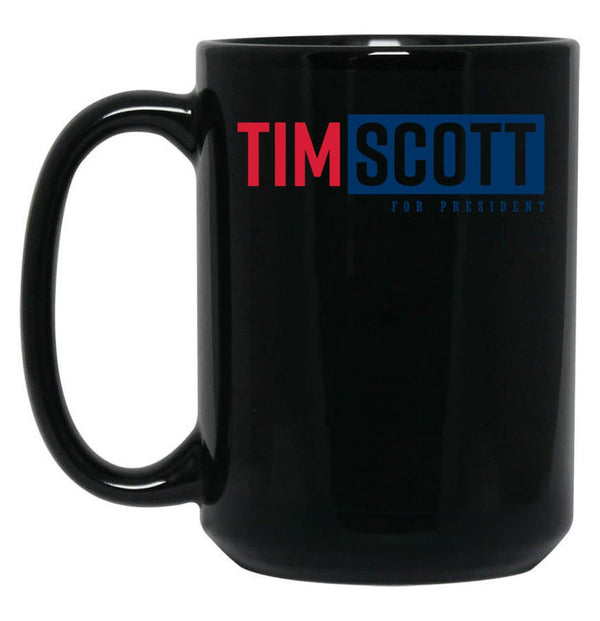 Tim Scott for President 2024 Black Coffee Mug, Gift Coffee Mug - Black