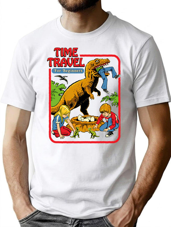 Time Travel For Beginners T-Shirt for Men & Women, T-Shirts Graphic Tee - White