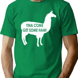 Tina Come Get Some Ham - Napoleon Dynamite Quote Premium Heavyweight Cotton T-Shirt - Green