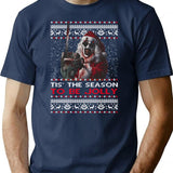 Tis The Season To Be Jolly Terrifier Christmas T-Shirt for Men & Women, T-Shirts Graphic Tee - Navy